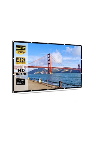 Lemestar Katlanabilir Kırışmayan Yumuşak Projektör Ekran Delikleri Asılı Taşınabilir Ev S Çok Renkli-6