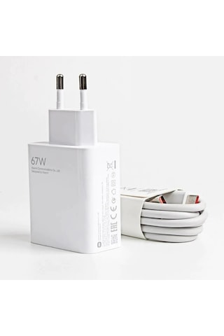 Tıklakap Xiaomi 67 Watt Turbo Şarj Cihazı+Usb Type-C Şarj Kablosu