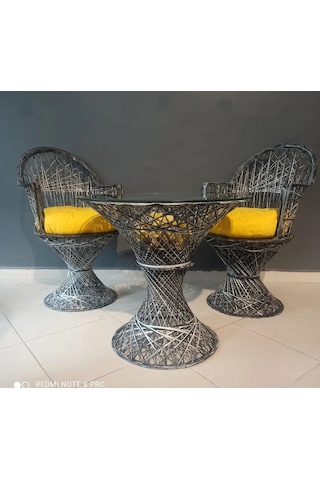 Fiberglassgarden Fiberglas Çay Seti (540978119) Beyaz - Siyah