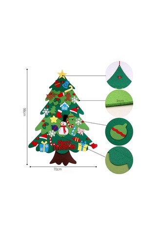 Kendin Yap Noel Ağacı Keçesi - Çocuklar İçin Noel Süsleri