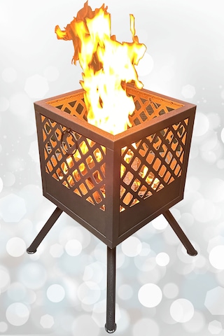 Bahçe Şöminesi Ateş Çukuru 60 Litre Büyük Boy Şömine Bahçe Sobası Balkon Isıtma Fire Pit