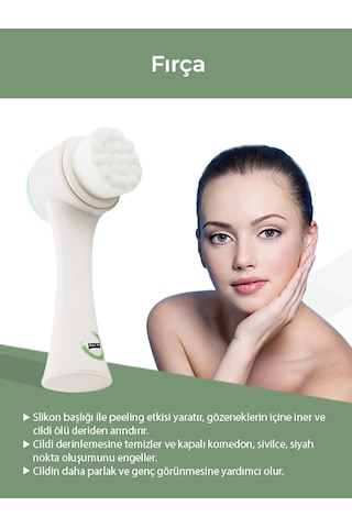 W-Lab Cosmetics Yüz Temizleme Fırçası Beyaz