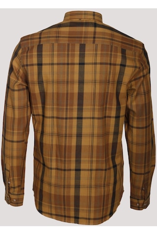 Erkek Gömlek Camel Uzun Kol Ekose Kareli Flanel Yün Tuşeli Slim Fit Düğmeli Yaka Shirt Ncs Jeans 7273-camel Camel