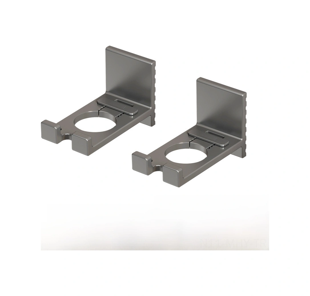 Monyee Banyo Duş Jeli Rafı - Delme Yok Kurulum - Şampuan, Sabun, El Şampuanı Tutucu - Duvar Takılı Ahşaplı 2 Adet Gri Diğer