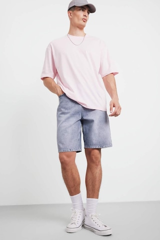 Defacto Loose Fit Bisiklet Yaka Baskılı Kısa Kollu Tişört F5732ax25aupn105 Pembe