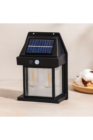 Solar Sensörlü Duvar Lambası 2x1w 1800mah Dış Mekan Çok Renkli