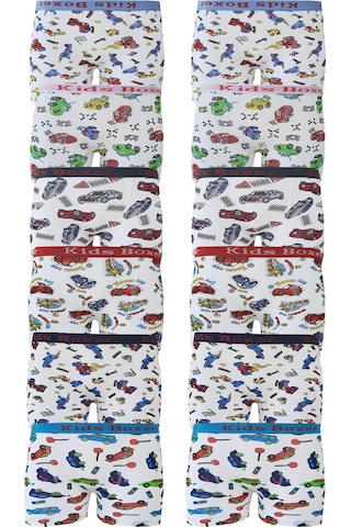 Sedef 12Li Erkek Çocuk Renkli Empirme Baskılı Boxer Külot