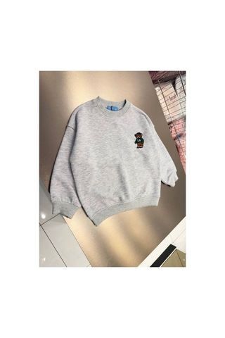 Poala Kids Gri Bear Sweatshirt