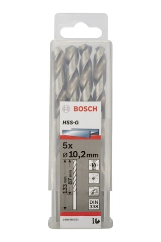 Bosch Hss-G 10.2X133 Mm Metal Matkap Ucu 5'Li Paket 2608585523