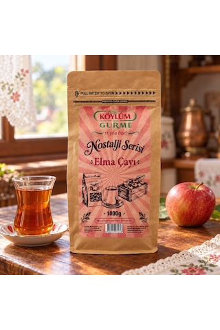 Köylüm Gurme Nostalji Serisi Elma Çayı 1000 G - 1 Adet