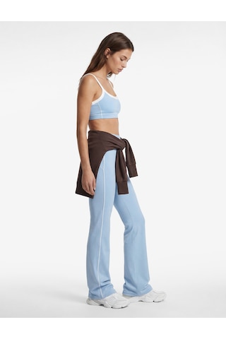 Koton Yüksek Bel Biyeli Slim Fit İspanyol Paça Spor Tayt Mavi 6sak40068nk