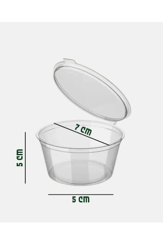 50 Adet 120 Ml Saklama Kabı Mini Beyaz