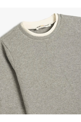 Koton Erkek Çocuk Sweatshirt Gri 5wkb10154tk 25ky59003073 Y5906