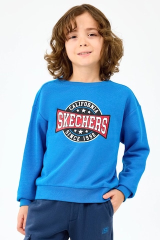 Skechers Crewneck Çocuk Sweatshirt Mavi
