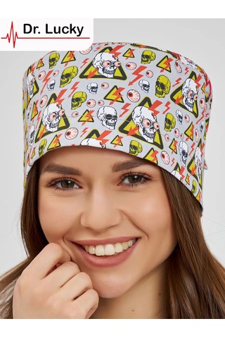 Dr. Lucky Pamuklu Tıbbi Kafatası Başlığı 339060067