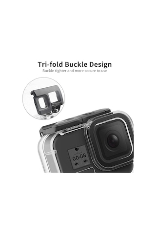 Shoot Go197-a Gopro Hero 8 Black için Su Geçirmez Housing