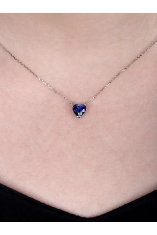 Uvelirnye Tradicii 925 Ayar Gümüş Safirli Kolye 86426250 Gri