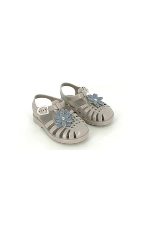 Meduse Sunflower Sable - Çiçek Detaylı Bej Çocuk Sandalet-7984 Bej