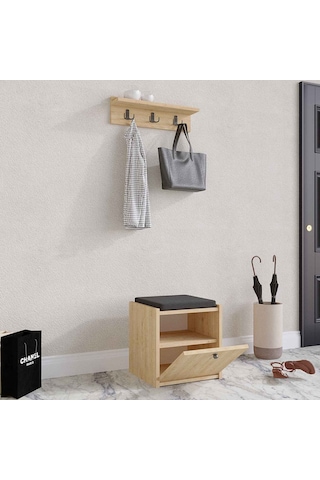 Decormet Tinky Puflu Ayakkabılık Safir Meşe Diğer