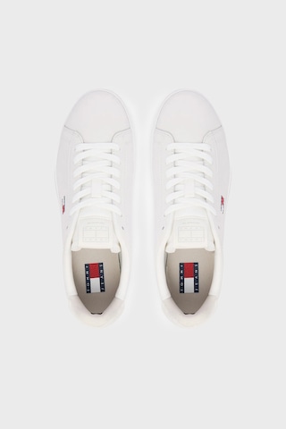 Tommy Jeans Deri Sneaker Ayakkabı Kadın Ayakkabı En0en03146 Ybl Beyaz