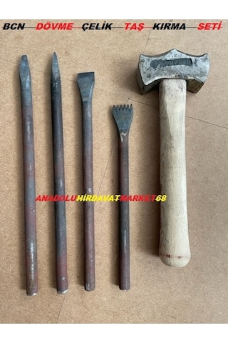 BCN DÖVME TAŞ KIRMA ÇEKİCİ MADIRGA KESKİ MURÇ SETİ 5PCS