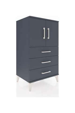Hyperion Komodin 2 Raflı 3 Çekmeceli 2 Kapaklı 60x44x106 Antr... Antrasit