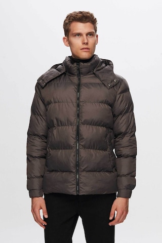 Ds Damat Regular Fit Antrasit Rüzgar Geçirmez Yoğun Elyaf Dolgulu Sıcak Tutan Çıkarılabilir Kapüşonlu 1HF07ORT09020 Antrasit