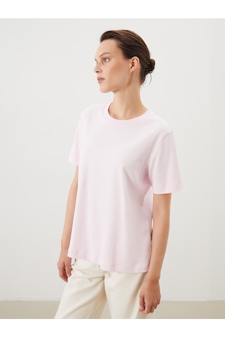 Lcw Comfort Pembe %100 Pamuklu Kadın Tişört