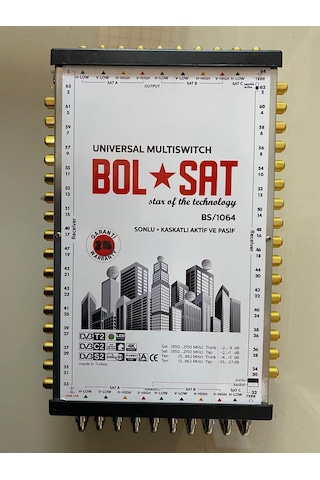 Bolsat Bs-10/64 Sonlu+Kaskatlı Santral Adaptör Dahil