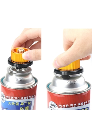 Neevoyu Kamp Ve Yürüyüş İçin Alüminyum Abs Konstrüksiyonlu 7/16"-28ns Standart Valf Bağlayıcı Silindir Adaptörü Altın