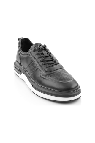 Bambi Siyah Hakiki Deri Erkek Sneaker E01018250303