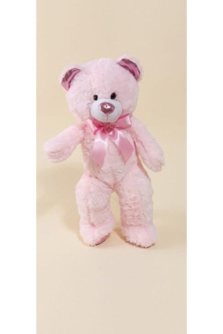 Peluş Uzun Parlak Ayı 50 Cm Pembe