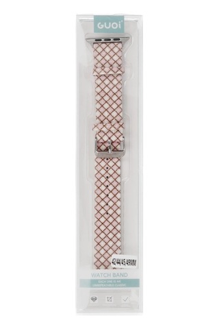 Newface Apple Watch 38mm Karo Motif Kordon - Pembe Çok Renkli