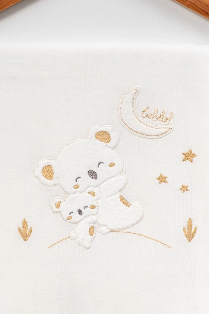 Bebitof %100 Pamuk Sevimli Yavru Koala Desenli 10 Parça Kutulu Yenidoğan Hastane Çıkışı Zıbın Seti Ekru Bbtf.ekr.10131 Ekru