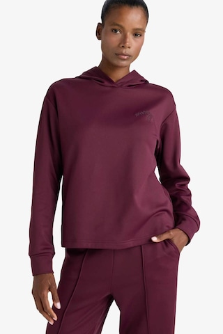Defacto Defactofit Standart Fit Kapüşonlu Baskılı Sporcu Sweatshirt F1690ax25wnbr171 Bordo
