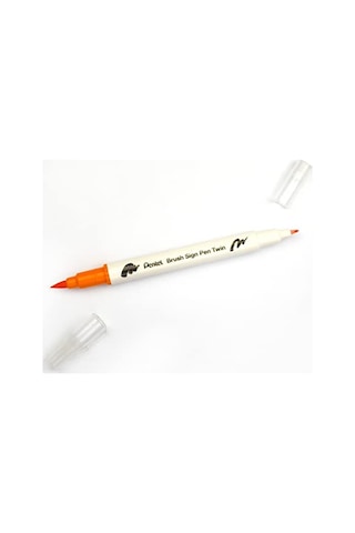 Brush Sing Pen Twin Çift Taraflı Fırça Uçlu Kalem Gümüş Gri