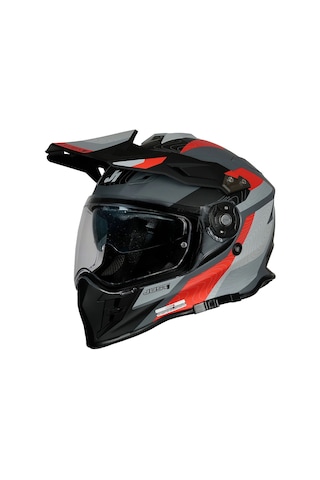 Just1 J34 Pro Globe Kapalı Motosiklet Kaskı Kırmızı Siyah Çok Renkli