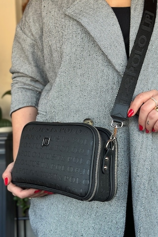 Jps-kadın 5 Bölmeli Ayarlanabilir Uzun Askılı Omuz Çantası 6 Bölmeli 28 X18 Cm 4023-jp - Siyah