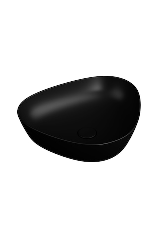 VitrA Plural 7812B483-0016 Üçgen Alçak Çanak Lavabo Mat Siyah