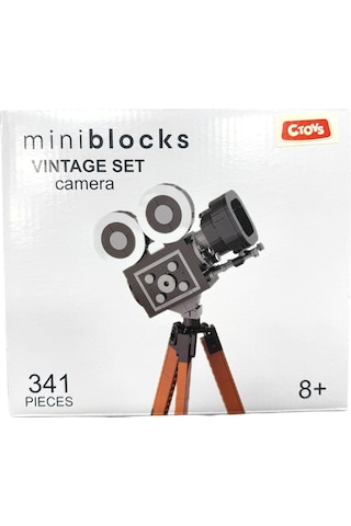 Mini Blok Vintage Kamera Yapım Seti 341 Parça