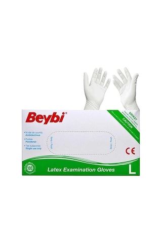 Beybi Lateks Pudralı Eldiven 100'Lü