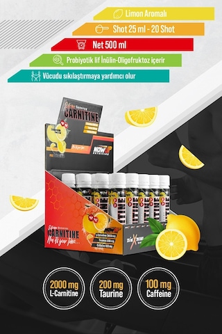Nowup Nutrition L-Carnitine / Lemonade 25 ML x 20 Adet