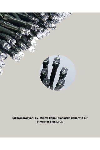 Hubrendy Kargo Uzun Ömürlü Led Teknolojili 10 Metre Şık Işıklı Süsleme Seti