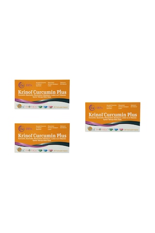 Krinol Curcumin Plus - Quercetin C Vitamini - 30 Kapsül - 3 Kutu