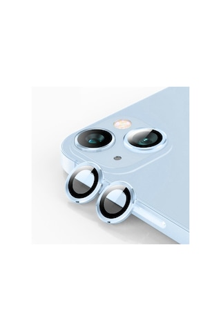 Ally Apple iPhone 15 Uyumlu /15 Plus Tempered Kamera Lens Koruma Cami - Mavı