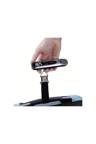 Xuweiwei Paslanmaz Çelik Yüzey Seyahat Bagaj Tartısı Taşınabilir Dijital Asma Çanta Tartı 50kg Kapasite Pil Hariç -