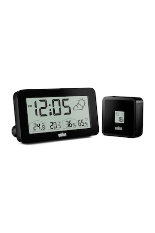 Braun Dijital Hava İstasyonu Saat İç Ve Dış Mekan Sıcaklık Ve Nem, Tahmin, Lcd Ekran, Hızlı Ayarlı, Crescendo