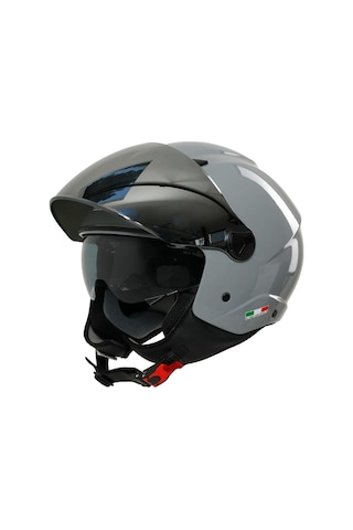 Sway Sw 765 Gloss Çenesiz Açık Motosiklet Kaskı Nardo Gri
