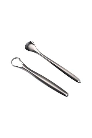 Mufunye Paslanmaz Çelik Dil Kazıyıcı - 2'li Paket, Ergonomik Tasarım, Taşıma Kılıfı, Gümüş/rose Gold/altın/siyah