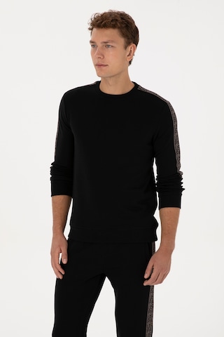 U.S. Polo Assn. Erkek Regular Fit Bisiklet Yaka Siyah Sweatshirt 50316363-VR046